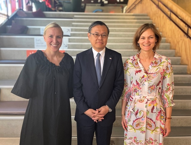 ソルヴェルードCEO、杉山大使、グロンダール氏